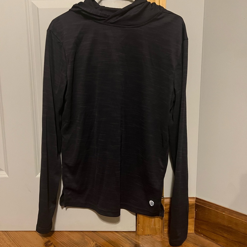 Solaris Black Long Sleeve Shirt with Hood